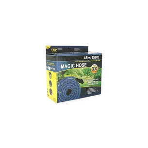 Поливочный шланг Voltronic 15-45м/150ft + распылитель, насадка на кран, Blue/Green, Box (Garden hose 15-45) изображение 1