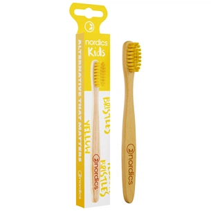 Дитяча зубна щітка Nordics Baby Moso з бамбука, жовта (3800500324135) зображення 1