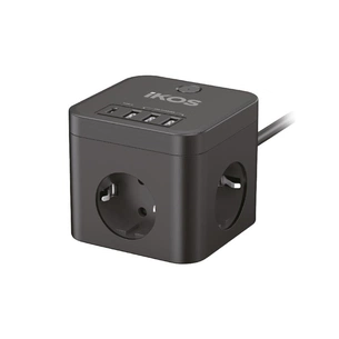 Сетевой фильтр-удлинитель IKOS C34S-CU Black (0007-CEF) изображение 1