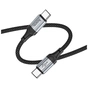 Дата кабель USB-C to USB-C 1.0m 3A nylon X102 black HOCO (6942007608787) - уменьшенное изображение 3