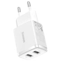 Зарядний пристрій Baseus Compact Charger 2U White (CCXJ010202) - зменшене зображення 4