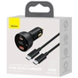 Зарядний пристрій Baseus Superme Digital Display PPS Dual Quick Charger Car Charger black (TZCCZX-01) - уменьшенное изображение 6