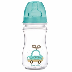 Пляшечка для годування Canpol babies антиколькова EasyStart - Toys з широким отвором 240 мл (35/221_blu) зображення 1