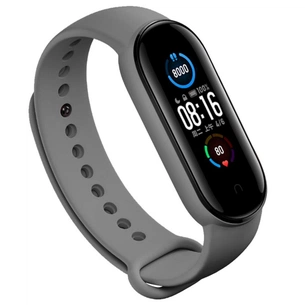 Ремінець до фітнес браслета BeCover Silicone для Xiaomi Mi Smart Band 5 Gray (705066) зображення 1