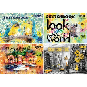Альбом для малювання ZiBi А4, Скетчбук ART Line 24 аркушів, клеєний (ZB.1466) зображення 1