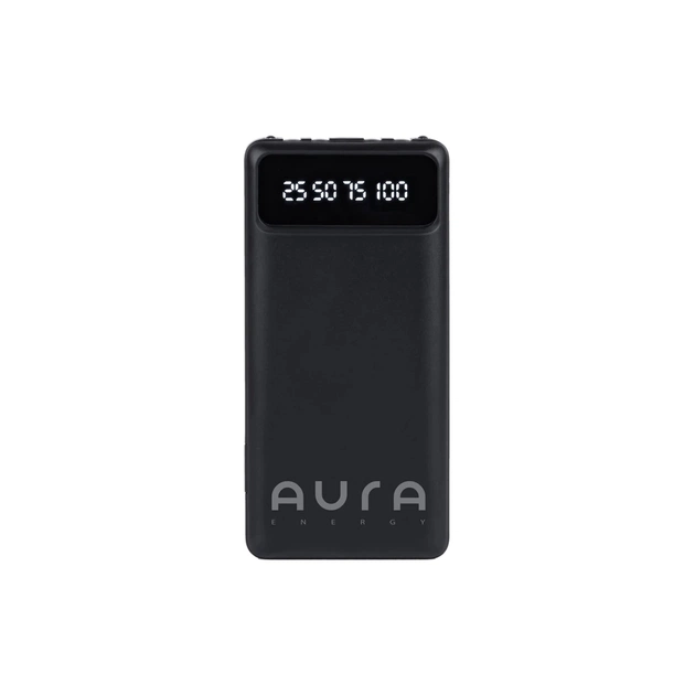 Батарея універсальна AURA NRG10 10000 mAh Black (PBANRG10B) - зображення 1