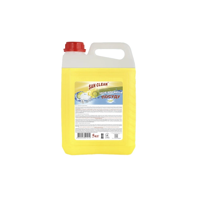 Средство для ручного мытья посуды San Clean Лимон 5 кг (4820003541012) - изображение 1