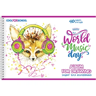 Альбом для малювання Cool For School на пружині 40 аркушів (CF60904) зображення 1