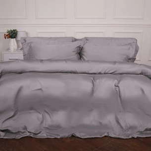 Постельное белье MirSon Tencel №06 Gray 200x220 Евро (2200009370519) изображение 1