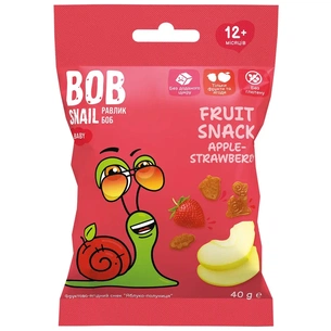 Детские снеки Bob Snail фруктовые яблоко-клубника 40 г (1740860) изображение 1