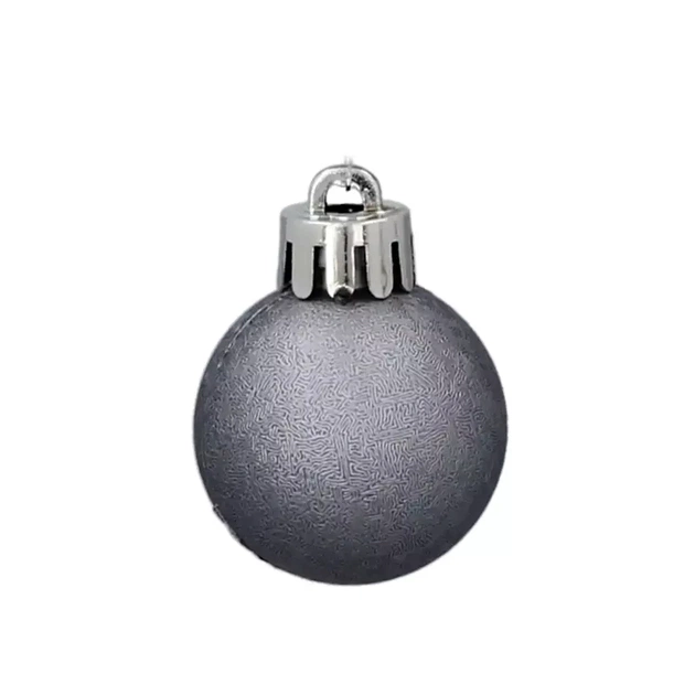 Ялинкова іграшка Chomik пластикові кульки компл. 24 шт, 3см, сіро-сині (5900779877153_1) - picture 2