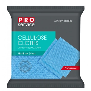 Серветки для прибирання PRO service Professional целюлозні Сині 5 шт. (4823071625509) зображення 1