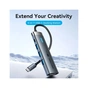 Концентратор Vention USB-C 5-in-1 3xUSB 3.0 + HDMI 4K60Hz + USB-C PD100W gray (TGMHB) - зменшене зображення 3