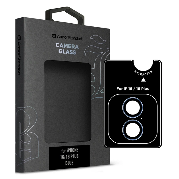 Скло захисне Armorstandart for Camera Supreme BI iPhone 16/16 Plus Blue (ARM79427) - зображення 1