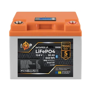 Батарея LiFePo4 LogicPower 12V (12.8V) - 50 Ah (640Wh) LCD Smart BT (30698) зображення 1