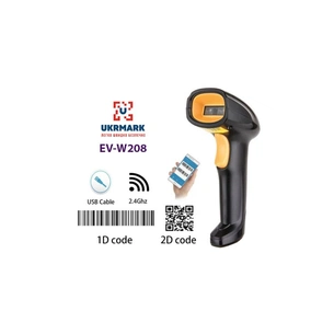 Сканер штрих-коду UKRMARK EV-W208 2D, wireless, USB (900564) зображення 1