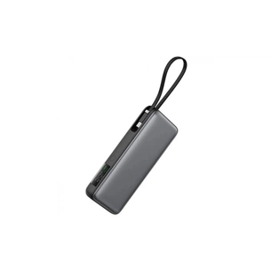 Батарея універсальна Acefast 20000mAh 130W PD, QC/3.0 USB-A+USB-C In/Out,build-in cable M22 Gray (6974316283904) зображення 1