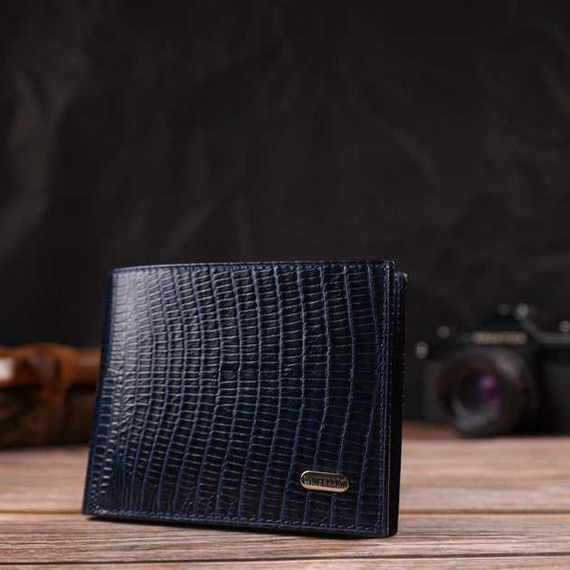 Кошелек Canpellini Без застежки из натуральной кожи Синий (21760) - изображение 8