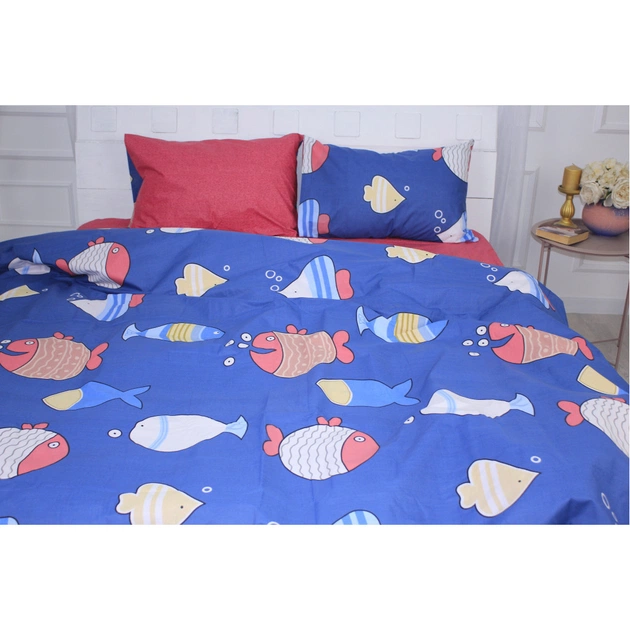 Постільна білизна MirSon Бязь Ranforce Elite 17-0466 Fish are fabulous King Size (2200004705149) - зображення 1