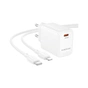 Зарядний пристрій BOROFONE BN26 Fuente USB-C PD20W + cable USB-C to Lightning White (6941991120244) - уменьшенное изображение 2