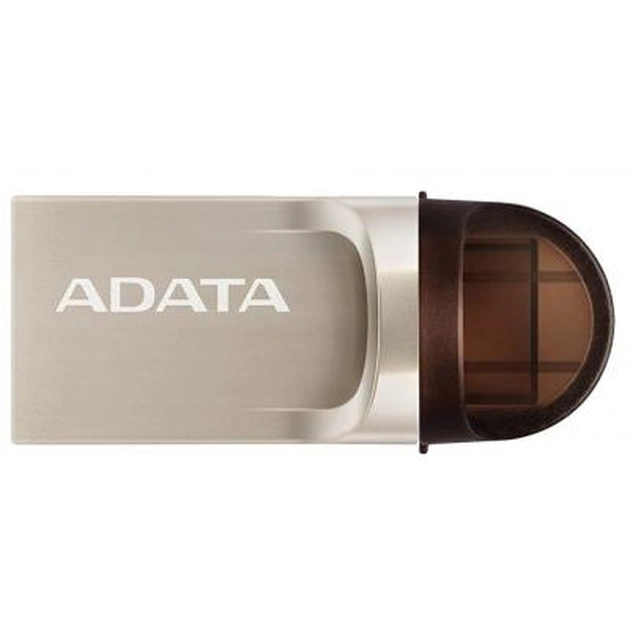 USB флеш накопичувач ADATA 64GB UC370 Golden USB 3.1 Type-C (AUC370-64G-RGD) - изображение 1