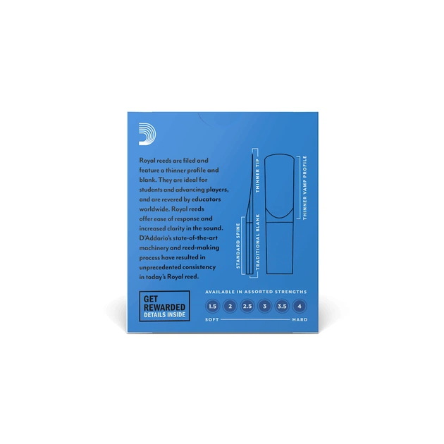 Тростина для саксофона D'Addario Royal - Soprano Sax #2.0 - 10 Pack (RIB1020) - picture 3