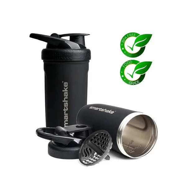Шейкер спортивний SmartShake Reforce Stainless Steel 30oz/900ml Black (11150103) - picture 11