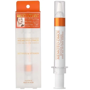 Сыворотка для лица Kor Japan Memoto Omoi Retinol & Vitamin Eyes Essence Для зоны вокруг глаз с ретинолом и витаминами 11 г (4571365223206) изображение 1