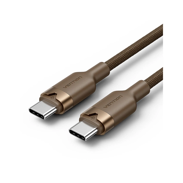 Дата кабель USB-C to USB-C 1.0m 3A aluminum gold Vention (TRDJF) - picture 1