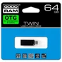 USB флеш накопичувач Goodram 64GB Twin Black USB 3.0 (PD64GH3GRTNKR9) - зменшене зображення 4