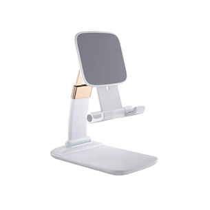 Підставка до планшета та телефона Knight Foldable Desk Mobile Phone Holder Stand (Alloy) White Essager (EZJZM-QS02) зображення 1