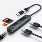 Концентратор XoKo USB-C 5-in-1 USB 3.0 + USB 2.0 + SD/TF + RJ45 100Mbps silver (XK-AC-350) - уменьшенное изображение 10