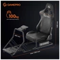 Крісло ігрове GamePro RS100 із кріпленням для керма, педалей та коробки передач Black (RS100) - зменшене зображення 9