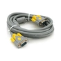 Кабель мультимедійний VGA M to VGA M 3.0m 1080P grey-yellow Merlion (YT-VGA(M)/(M)3+6GR-3m) - зменшене зображення 2