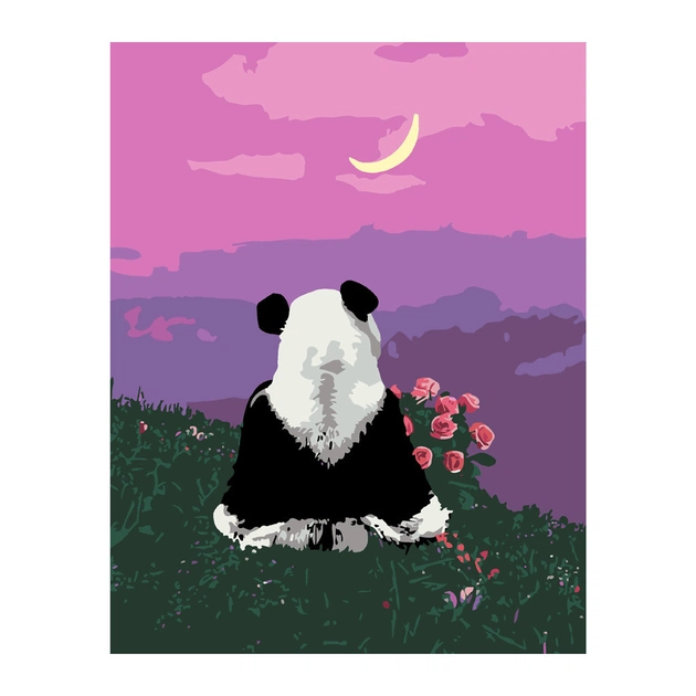 Картина по номерам Rosa Star Cute Panda 35х45 см (4823098525127) - изображение 1