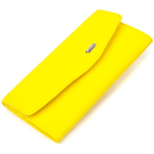 Портмоне Canpellini З натуральної шкіри флотар Жовте (21697) зображення 1