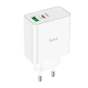 Зарядний пристрій HOCO C113A Awesome 1xUSB-C PD65W + 1xUSB QC3.0 White (6931474790910) - зменшене зображення 1