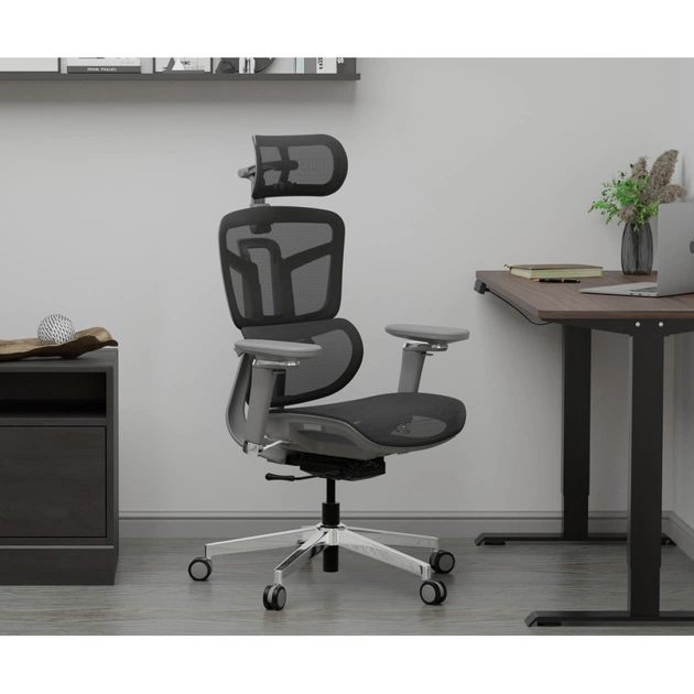 Офісне крісло Mealux S4 Air Grey (HF-S4 M/G) - зображення 11