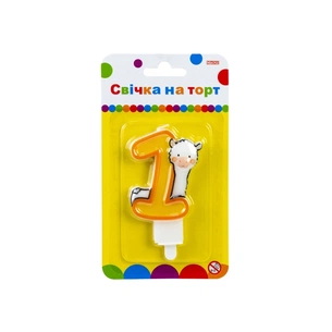 Свічка Maxi Llama "1" висотою 7,62 см (MX622068-1) picture 1