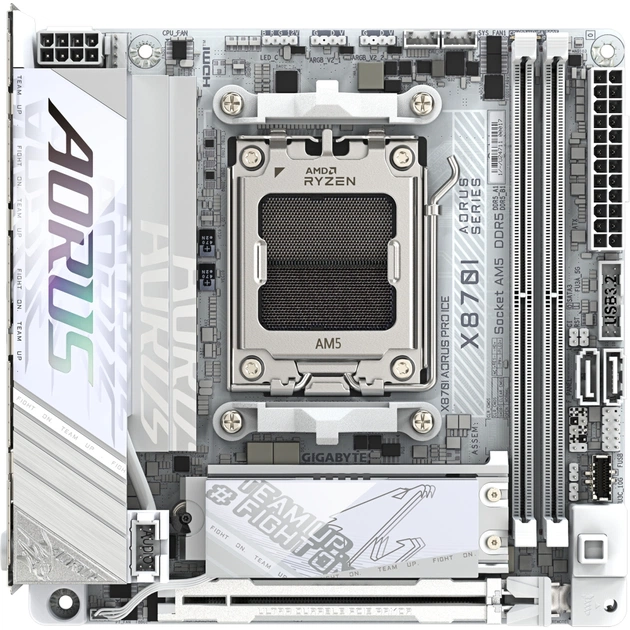 Материнська плата GIGABYTE X870I AORUS PRO ICE - зображення 1