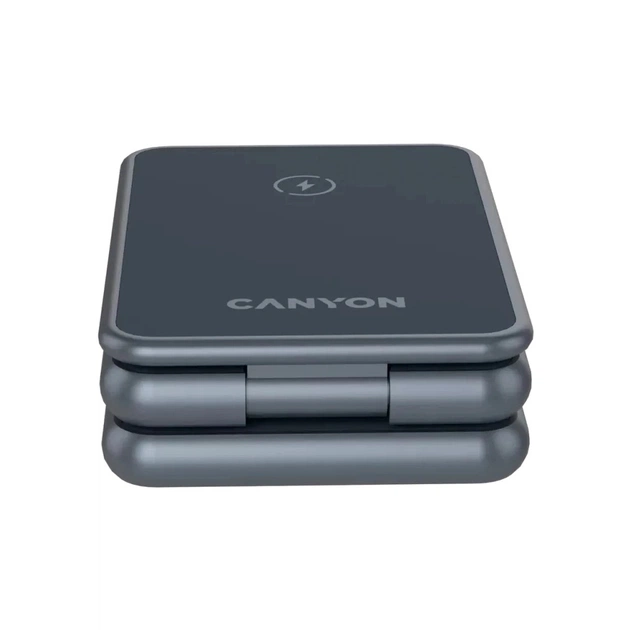 Зарядний пристрій Canyon Foldable wireless charger 15W 3in1 Metal (CNS-WCS309M) - picture 7