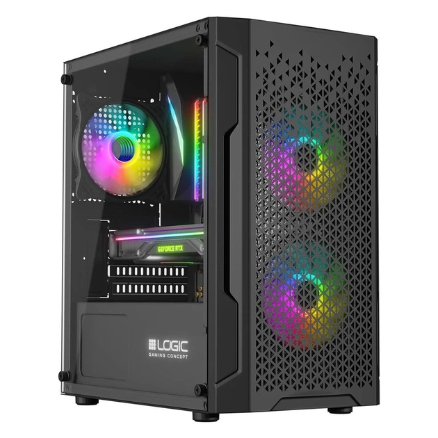 Корпус Logic concept ARAMIS MESH+GLASS ARGB fans 3x120mm (AM-ARAMIS-10-0000000-0002) - зображення 1