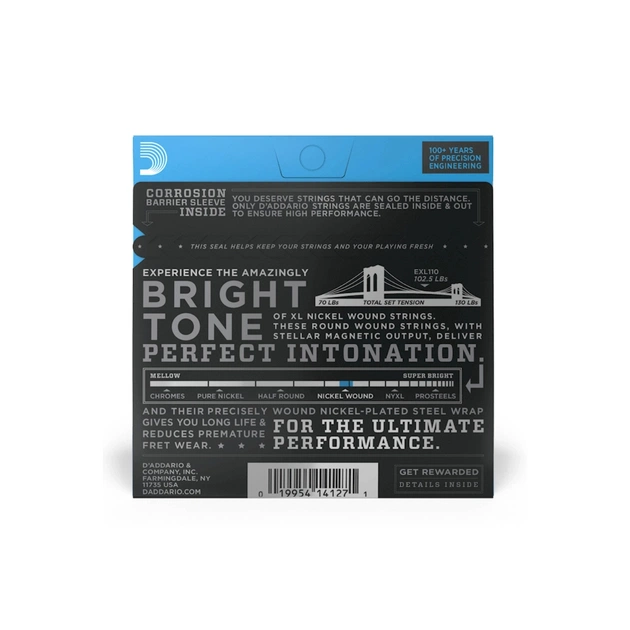 Струни для гітари D'Addario XL Nickel Wound Regular Light (10-46) (EXL110) - зображення 3
