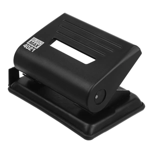 Діркопробивач Buromax пластиковий, до 12 аркушів, 120 х 80 х 65 мм, чорний (BM.4021-01) зображення 1