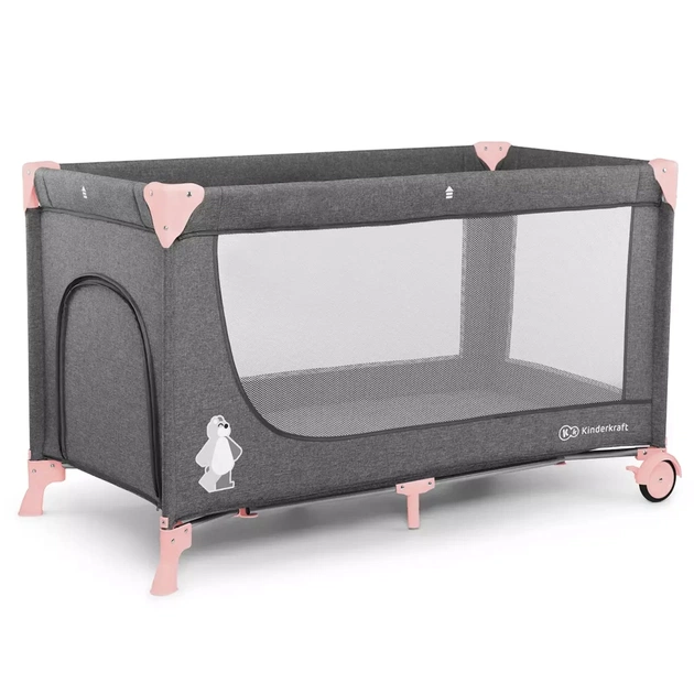 Ліжечко Kinderkraft манеж Joy Pink (5902533911257) - зображення 1