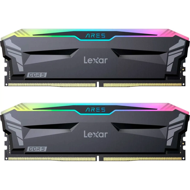 Модуль пам'яті для комп'ютера DDR5 32GB (2x16GB) 6000 MHz Ares RGB Black Lexar (LD5BU016G-R6000GDLA) - изображение 1
