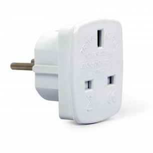 Перехідник Cablexpert UK-розетка - Евро-вилка (A-AC-UKEU-001) зображення 1