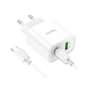 Зарядний пристрій HOCO C80A Plus Rapido PD20W+QC3.0 charger set(C to C) White (6931474779908) - зменшене зображення 3