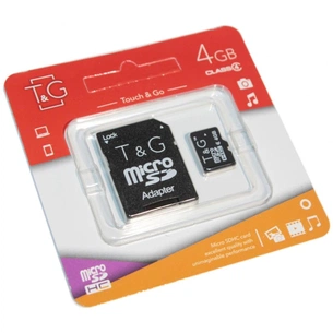 Карта пам'яті T&G 4GB microSDHC class 4 (TG-4GBSDCL4-01) зображення 1