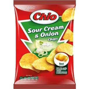 Чіпси Chio Chips зі смаком цибулі та сметани 150 г (5997312700917) зображення 1